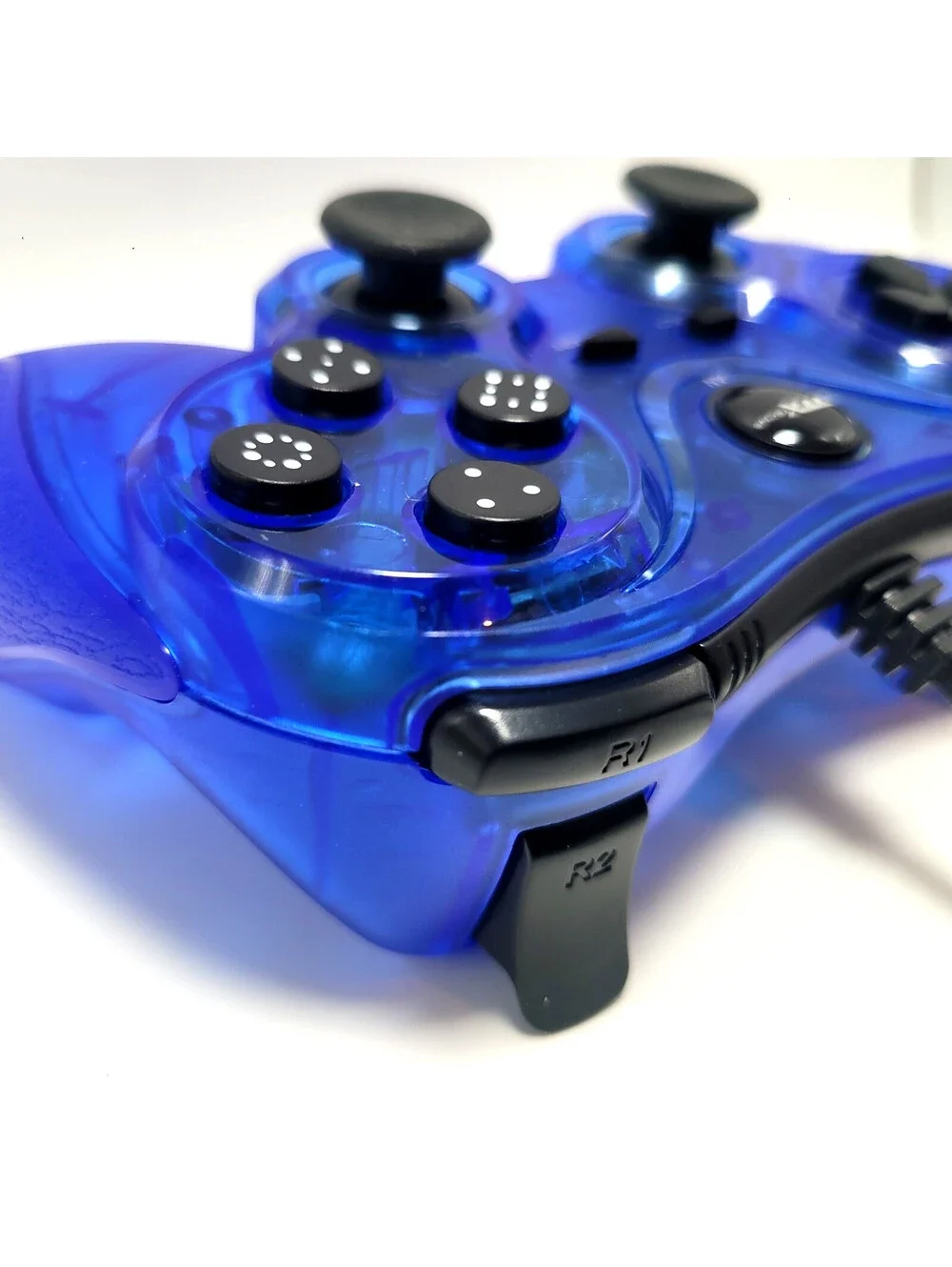 PS One / Playstation 2 / PS1 Analog Wired Controller (PSX/PS2) - Clear Blue
